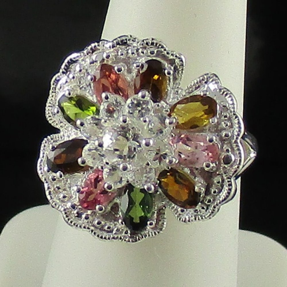 2.91ct Colors of Tourmaline & Topaz Ring